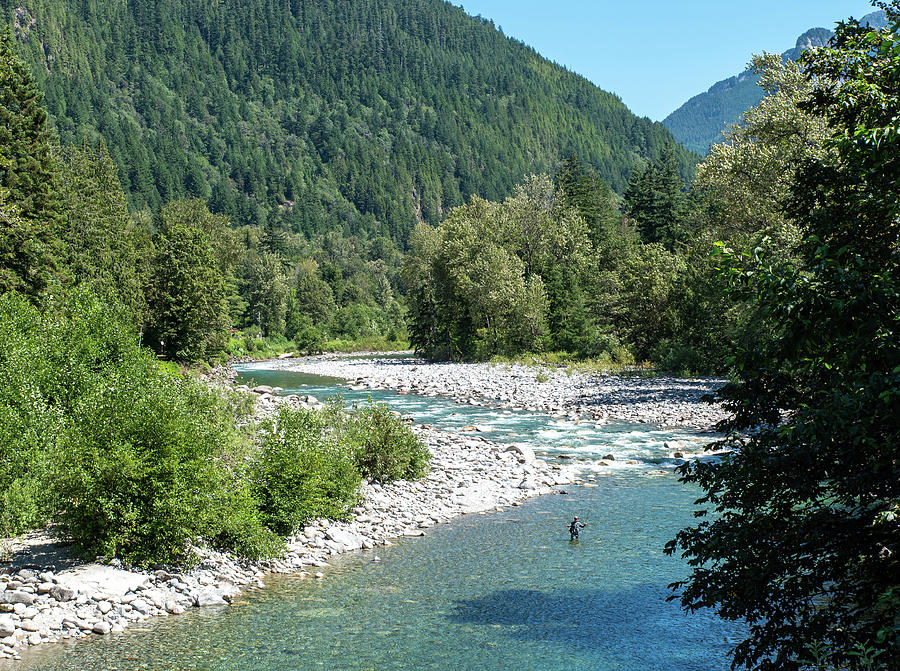 Fishing the Skykomish North Fork Photograph by Tom Cochran