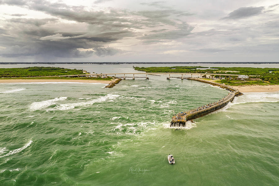 Fishing through the Storm Photograph by Veterans Aerial Media LLC