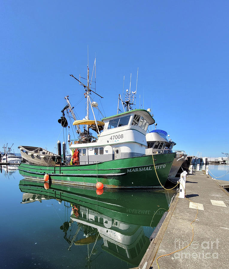 Fishing Vessel Marshal Tito Reflections Photograph by Norma Appleton