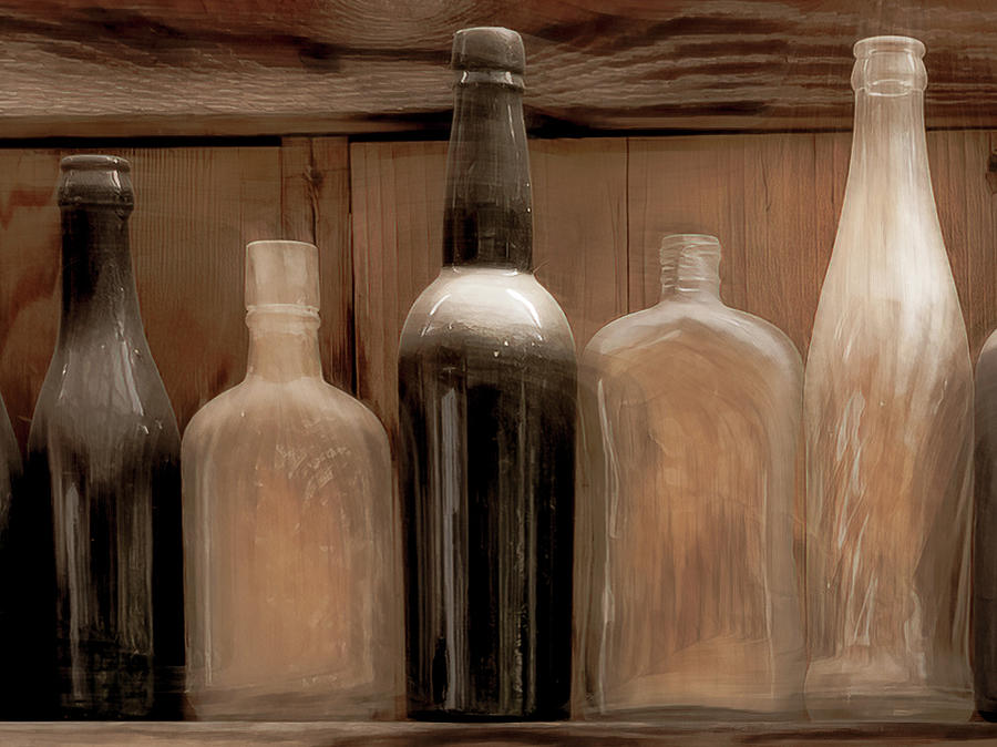 Five Bottles Photograph by Sylvia Goldkranz