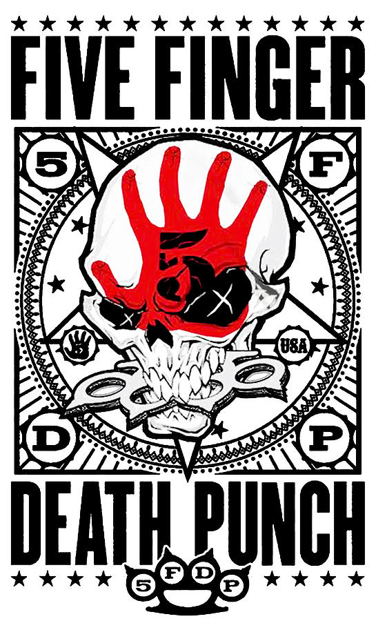 Five Finger Death Punch Show Announcement Digital Art by Tressie Rowe ...