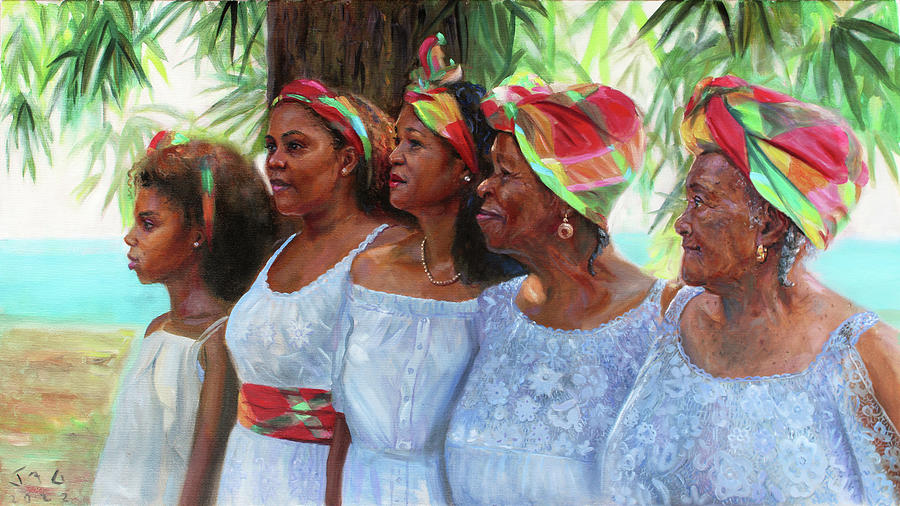 Five Generations Painting by Jonathan Guy-Gladding JAG