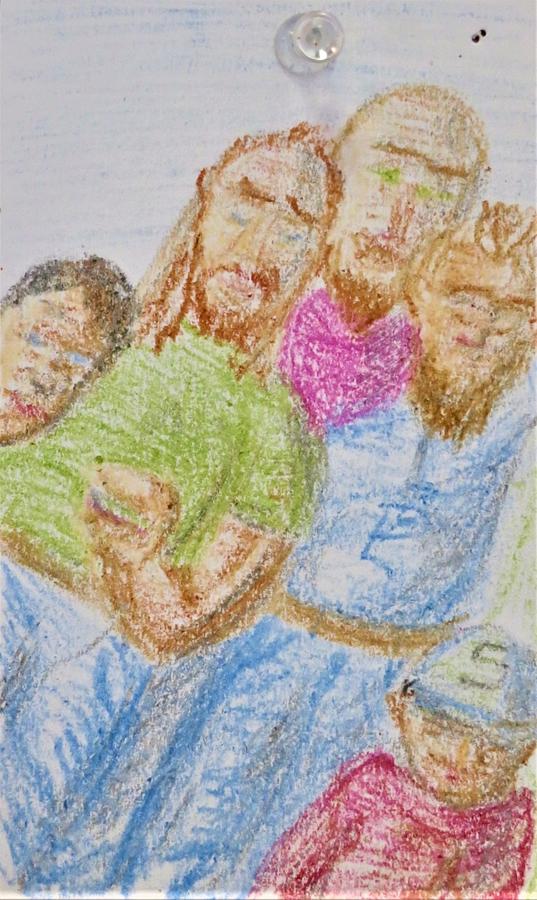 Five Guys Drawing by Only A Fine Day - Fine Art America