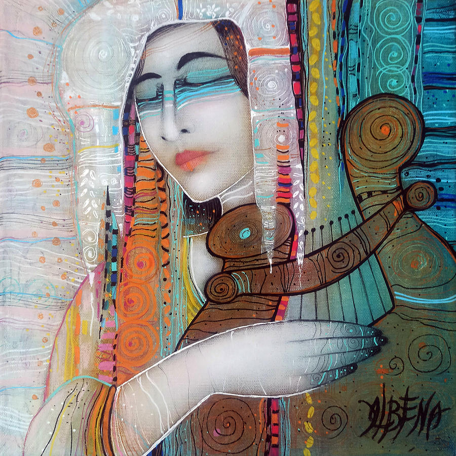 Five lignes of the dream Painting by Albena Vatcheva