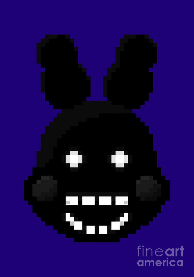 Five Nights at Freddy 2 Pixel art Shadow Bonnie Poster Digital Art by ...