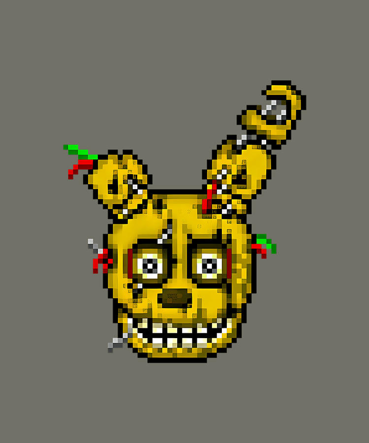 Five Nights At Freddys 3 Pixel Art Springtrap Digital Art by Sibainu ...