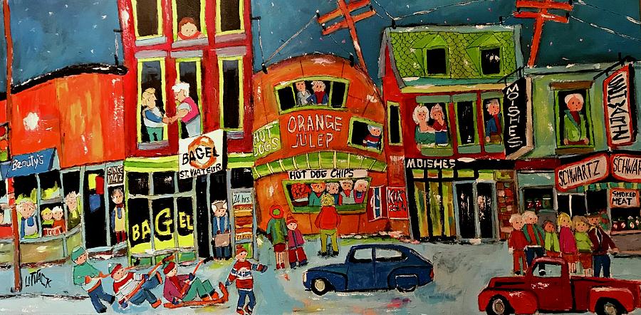 Five of Montreals Food Icons Painting by Michael Litvack