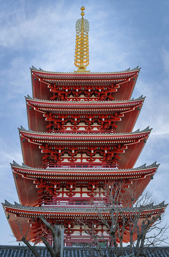 Five Story Pagoda Tokyo Japan Photograph by Joan Carroll
