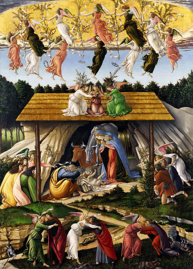 Sandro Botticelli Painting - The Mystical Nativity by Sandro Botticelli by Mango Art