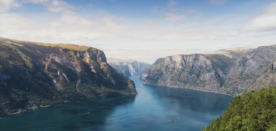 Nature Photograph - Fjord Landscape Panorama by Nicklas Gustafsson