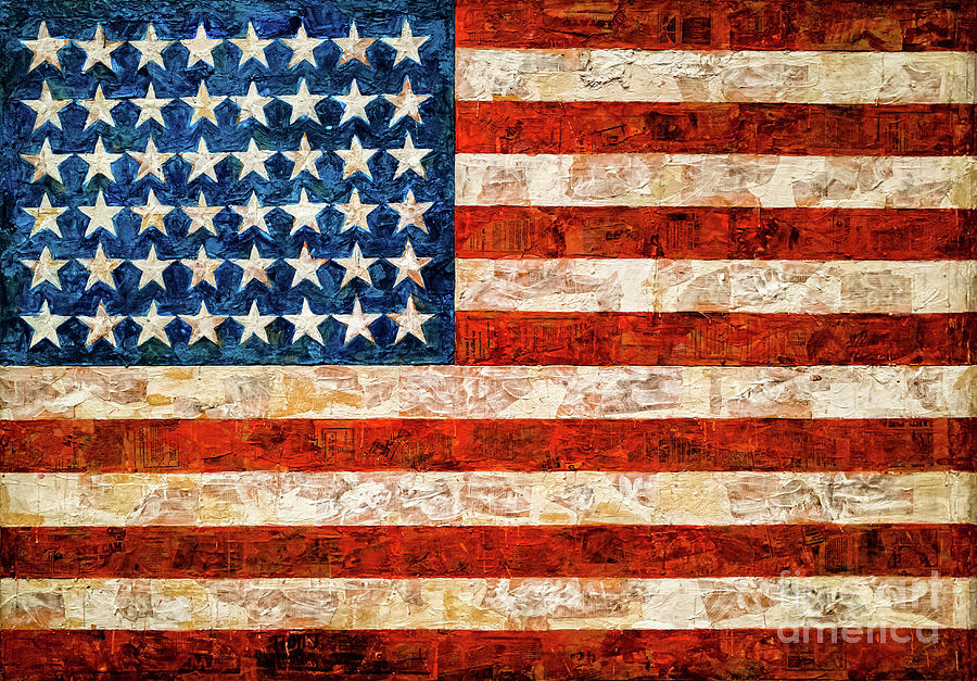 Flag Mixed Media - American Flag by Jasper Johns by Jasper Johns
