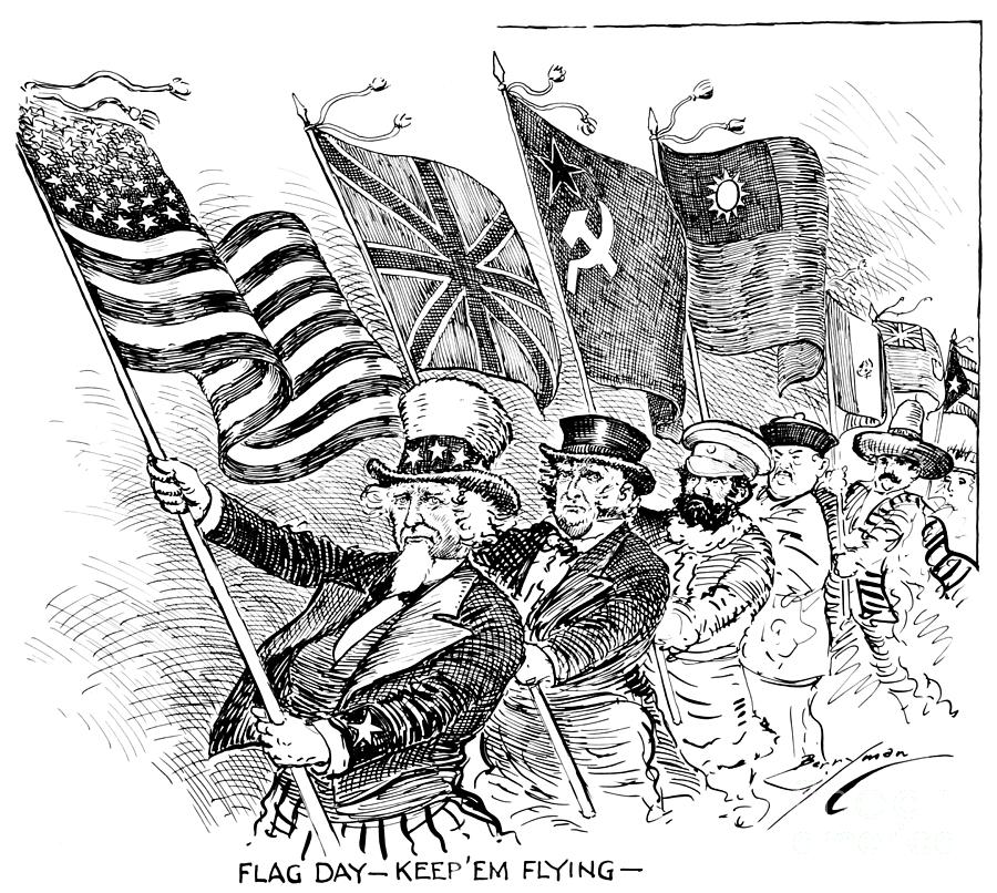 Flag Day Cartoon, 1942 Drawing by Clifford Kennedy Berryman