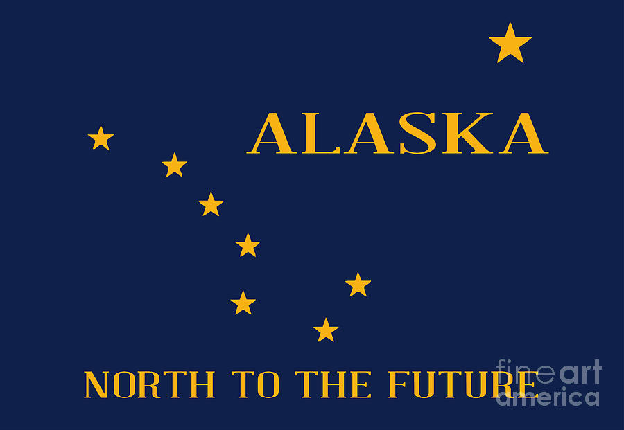 Flag Of Alaska With State Motto Digital Art By Bigalbaloo Stock