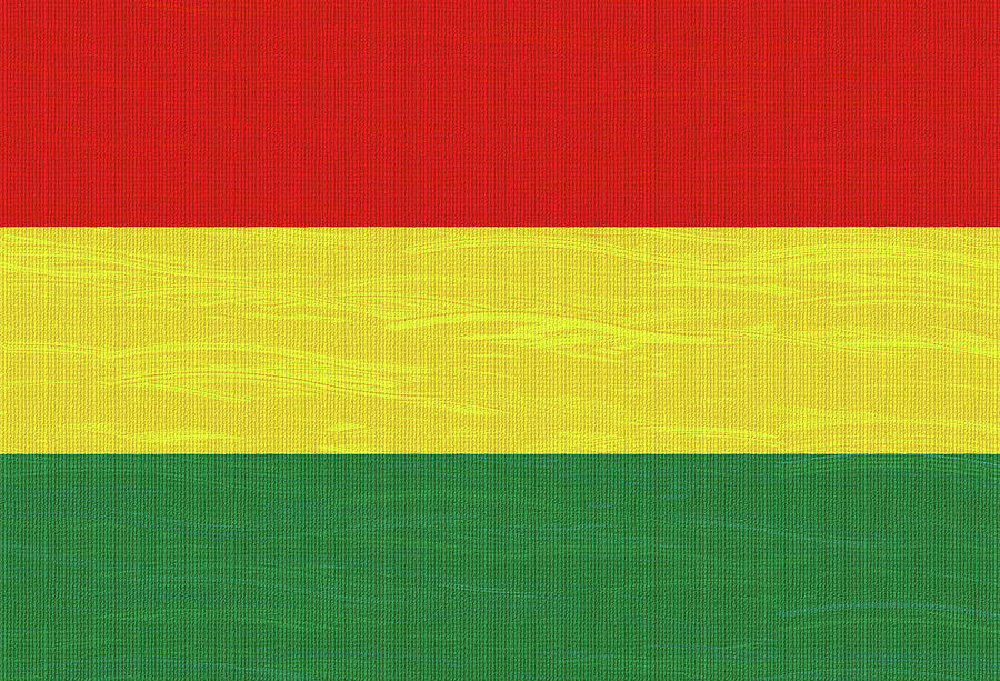 Flag Of Bolivia ,  County Flag Painting Ca 2020 By Ahmet Asar Digital Art