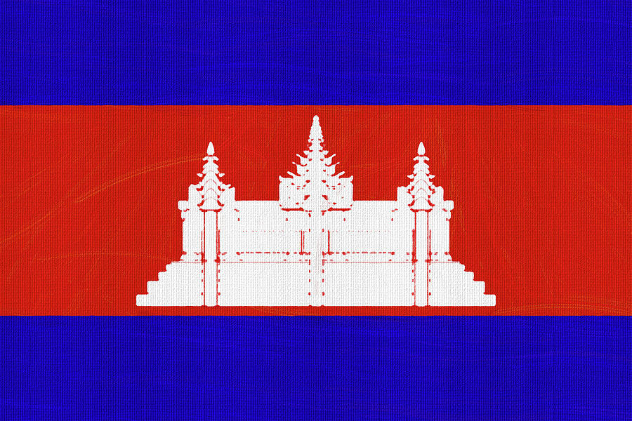 Flag of Cambodia , County Flag Painting ca 2020 by Ahmet Asar Digital ...