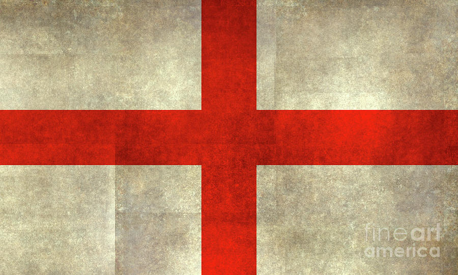 Flag of England St Georges Cross Digital Art by Sterling Gold