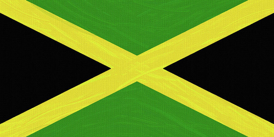 Flag Of Jamaica , County Flag Painting Ca 2020 By Ahmet Asar Digital 