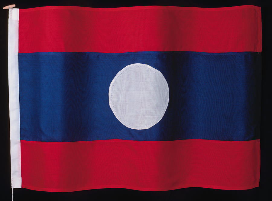 flag of Laos Photograph by Stockbyte