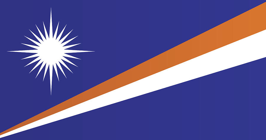 Flag of Marshall Islands Drawing by Poligrafistka