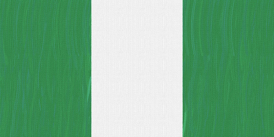 Flag Of Nigeria ,  County Flag Painting Ca 2020 By Ahmet Asar Digital Art