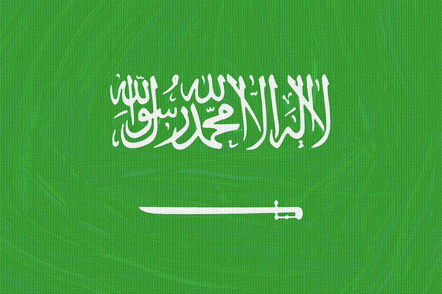Flag Of Saudi Arabia ,  County Flag Painting Ca 2020 By Ahmet Asar Digital Art