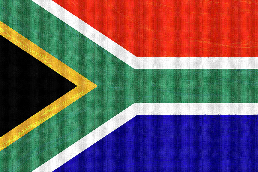 Flag Of South Africa ,  County Flag Painting Ca 2020 By Ahmet Asar Digital Art