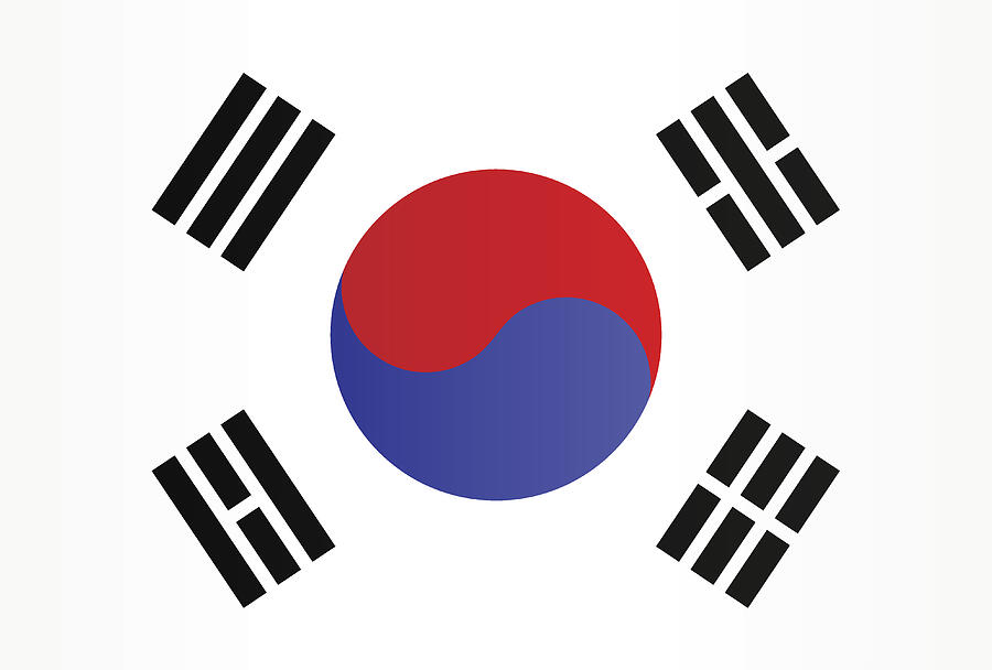 Flag of South Korea Drawing by Poligrafistka