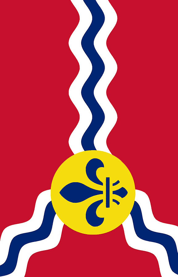 Flag of St Louis Missouri Digital Art by Dai Doan