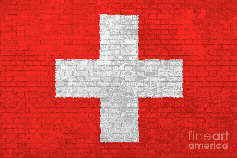 Flag of Switzerland Wall Photograph by Benny Marty