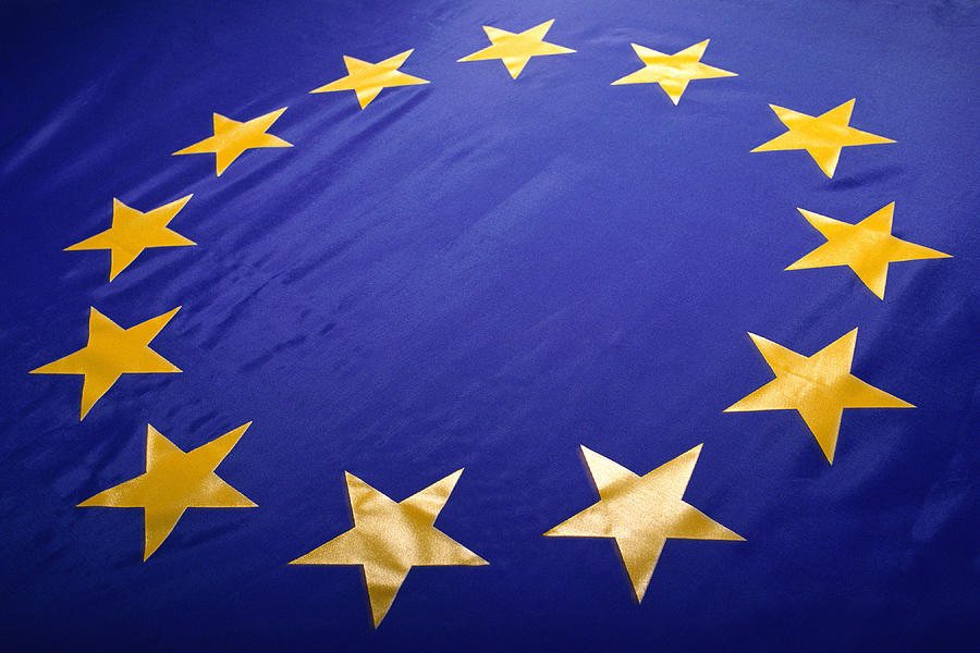 Flag of the European Union, Close-Up Photograph by Stockbyte