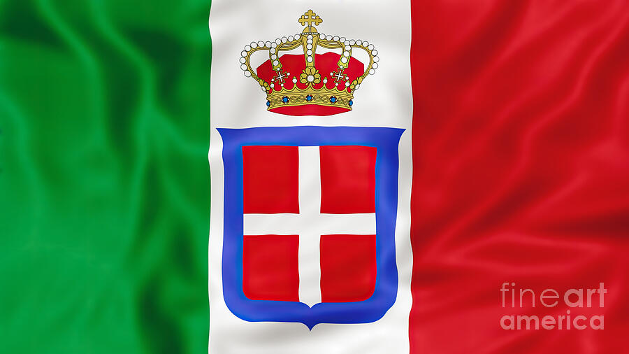 Flag of the Kingdom of Italy waving in the wind Digital Art by Benny Marty Flag of the Kingdom of Italy waving in the wind Digital Art by Benny Marty