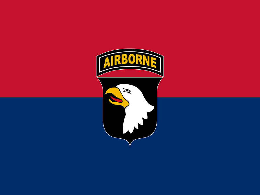 Flag of United States Army 101st Airborne Division Digital Art by A Z ...