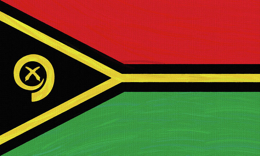 Flag Of Vanuatu ,  County Flag Painting Ca 2020 By Ahmet Asar Digital Art