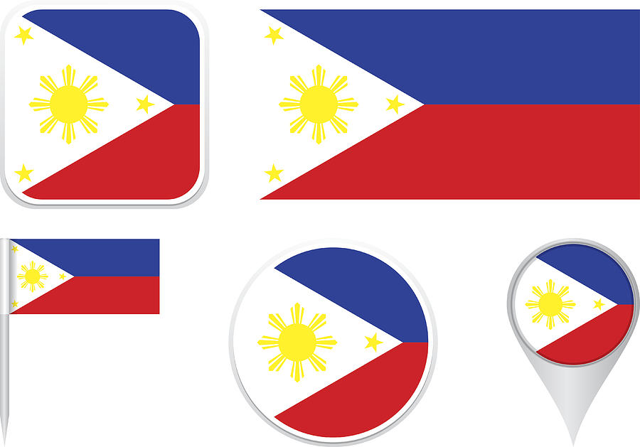 Flag Philippines Drawing by Kosmozoo