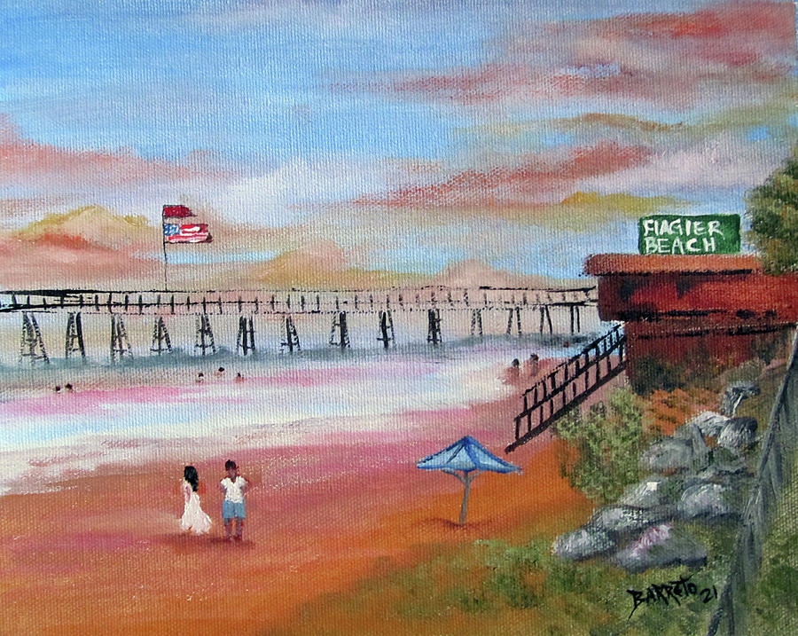 Flagler Beach Painting by Gloria E Barreto-Rodriguez