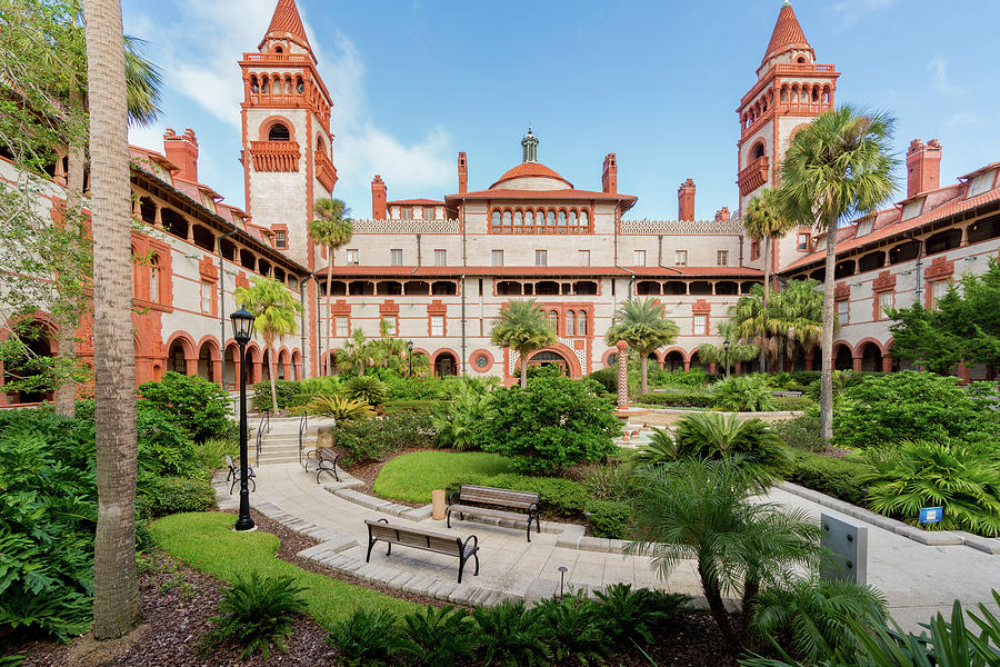 Flagler College Courtyard, St. Augustine, Florida Photograph by Dawna Moore Photography
