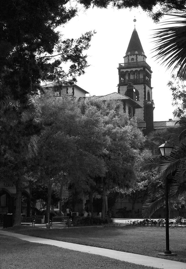 Flagler college St Augustine Florida bw Photograph by Bob Pardue