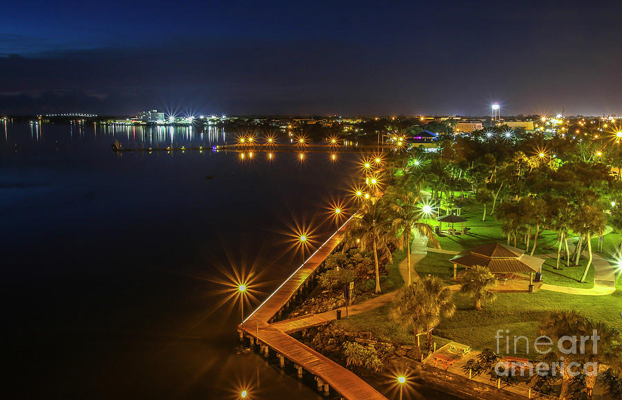 Flagler Park at Night Photograph by Tom Claud