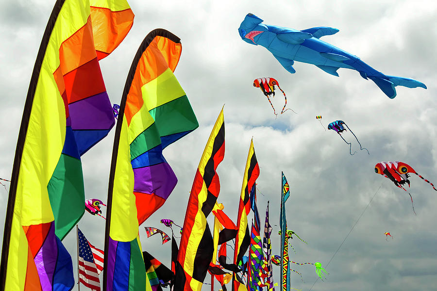 Flags and Kites Photograph by Ken Fullerton