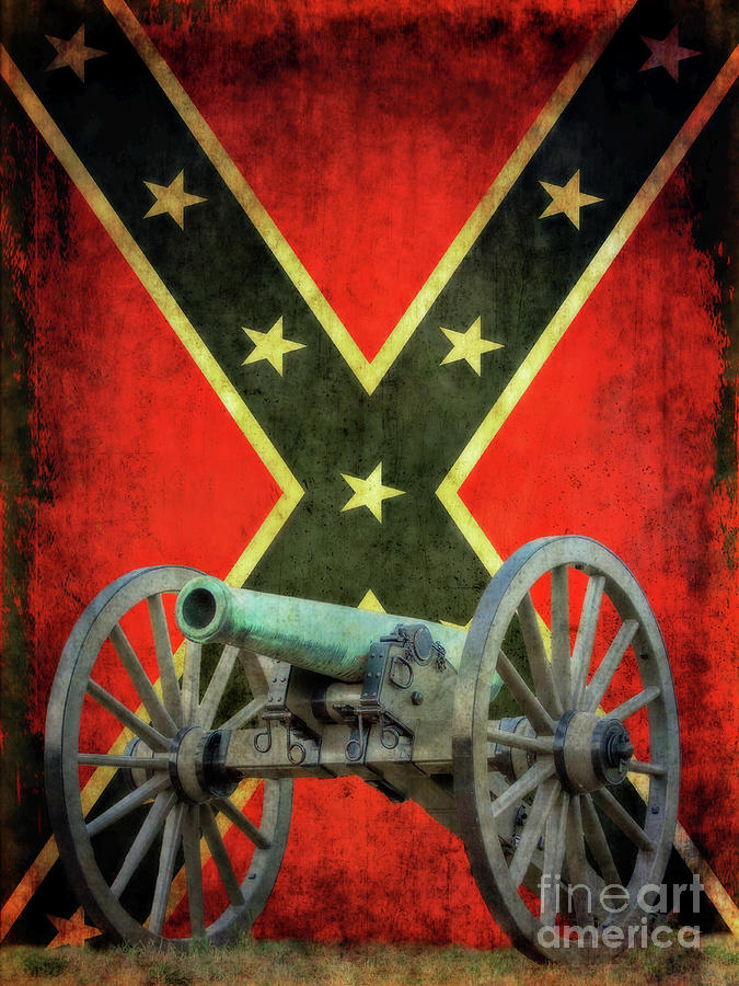 Flags of the Confederacy Ver Four Vert Digital Art by Randy Steele