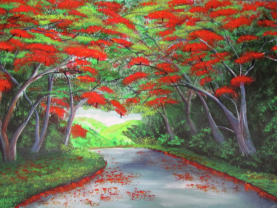 Precious Red Road Painting by Luis F Rodriguez