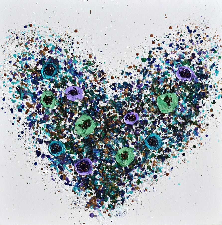 Flamboyant Heart Painting by Amanda Dagg