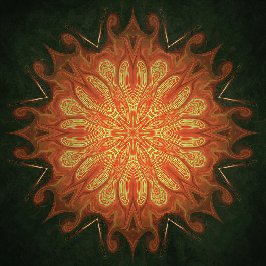 Flame Mandala Digital Art by Irene Moriarty