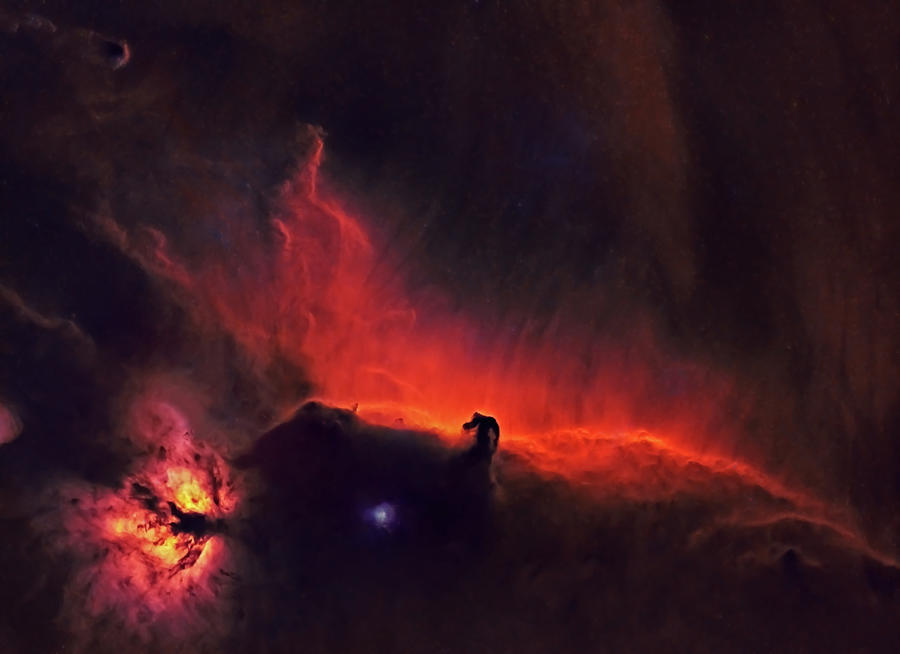 Flame Nebula NGC 2024 And Horsehead Nebula IC 434 Starless   Flame Nebula Ngc 2024 And Horsehead Nebula Ic 434 Starless Stagefright Astrophotos 