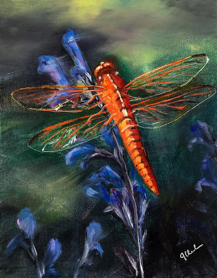 Flame Skimmer Painting by Jan Chesler