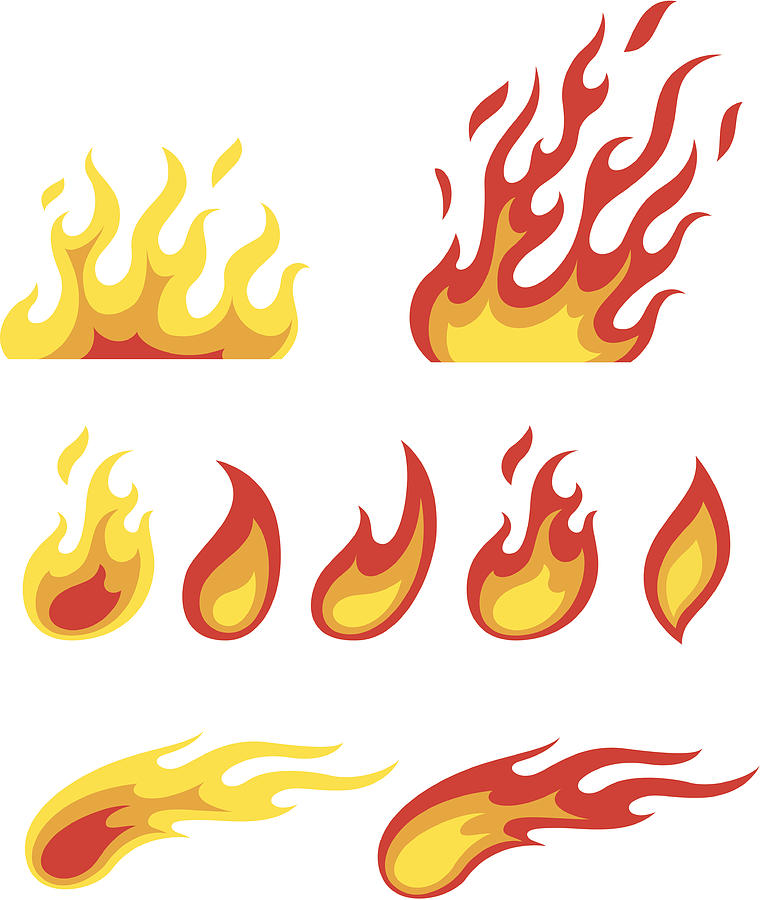 Flame Symbols Drawing by Enjoynz