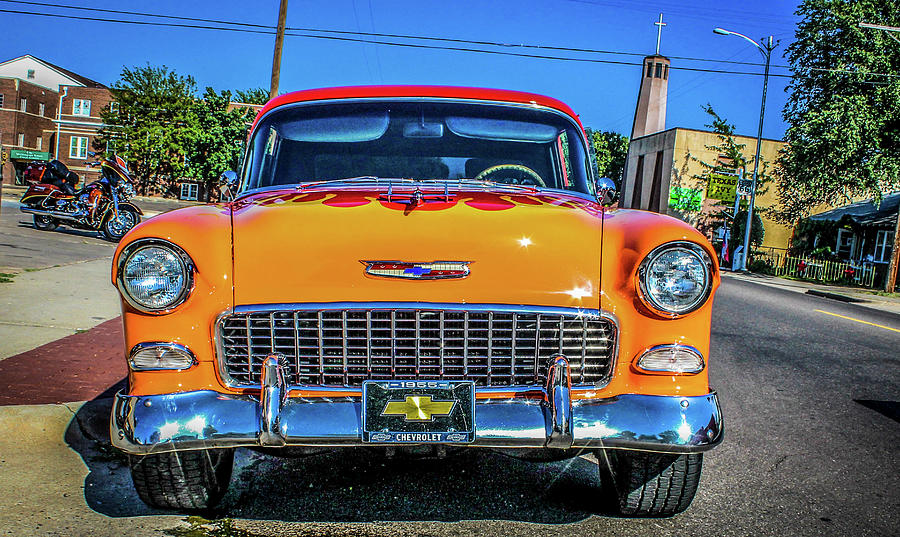 Flamed 55 Chevy panel wagon 2 Photograph by Billy Hughes Pixels