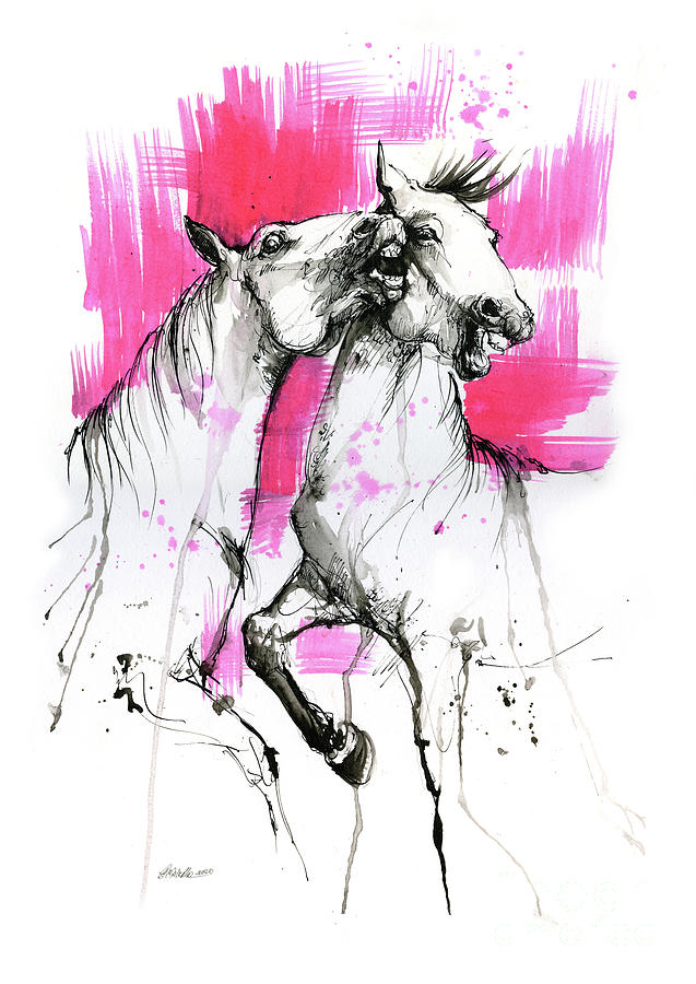 Horse Painting - Flamenco 2020 01 12 1 by Ang El