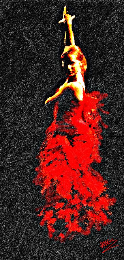 Flamenco Dance Painting by James Shepherd
