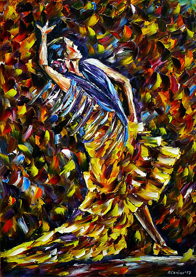 Flamenco Dancer II Painting by Mirek Kuzniar